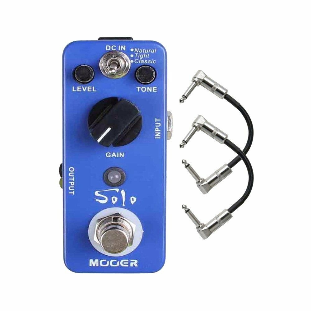 Mooer Solo Distortion Compact Guitar Effects Pedal w/ 2 Patch Cables