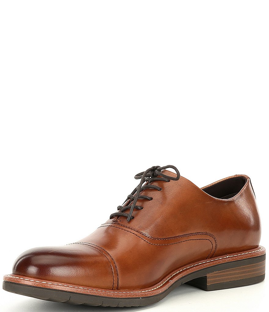 Kenneth Cole New York Men's Kieran Leather Flex Lace Up Cap Toe Oxfords