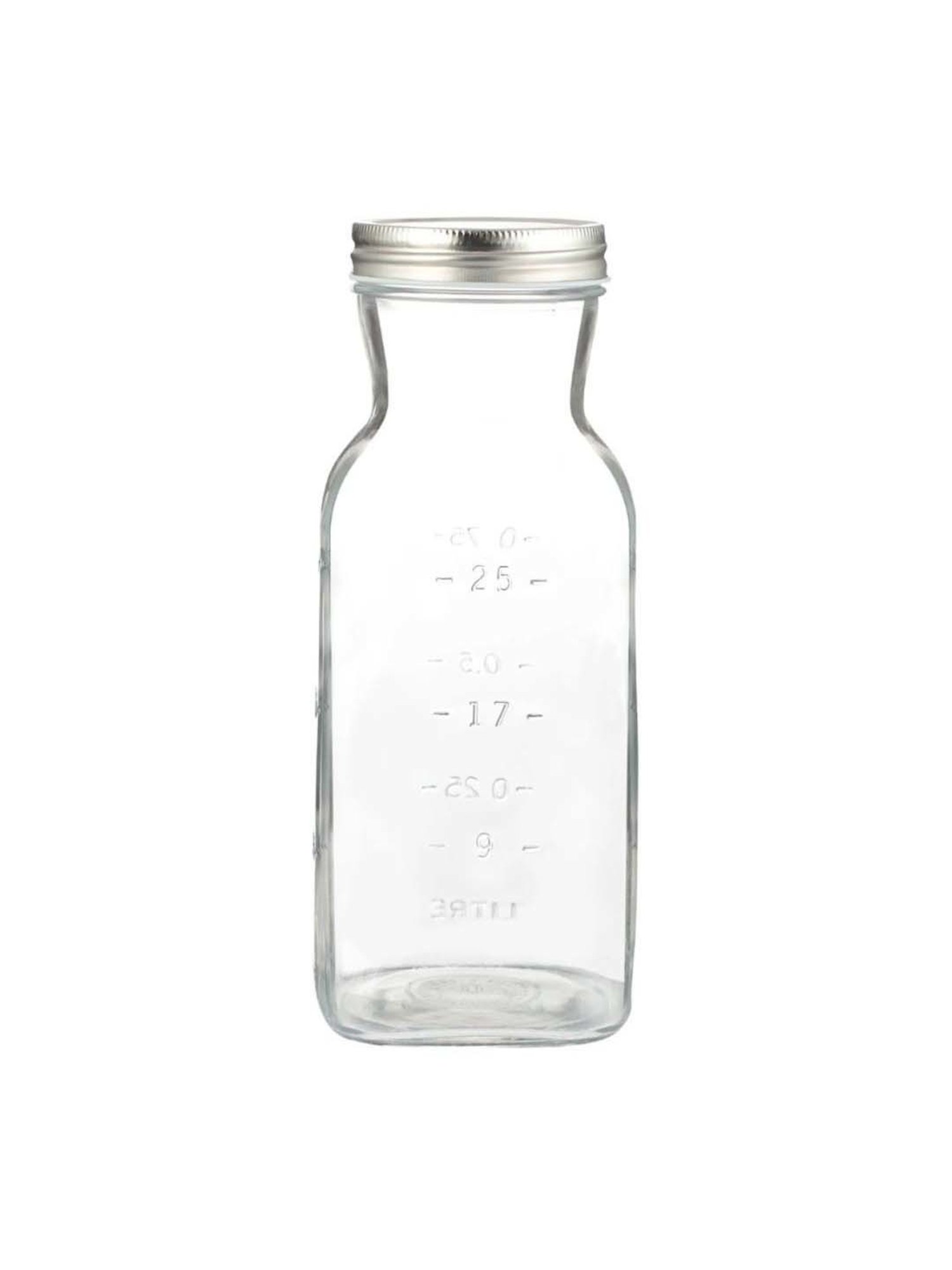 Kilner Transparent Stainless Steel Juice & Sauce Bottle (1 L)