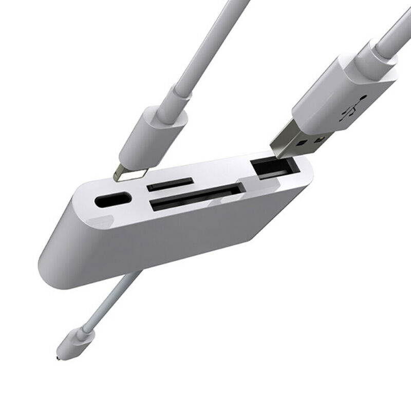 4 in 1 Lightning to TF SD Card Reader Camera USB OTG Adapter