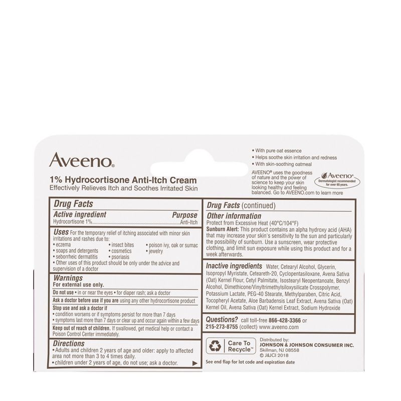 Aveeno Active Naturals Anti-itch Cream - 1oz