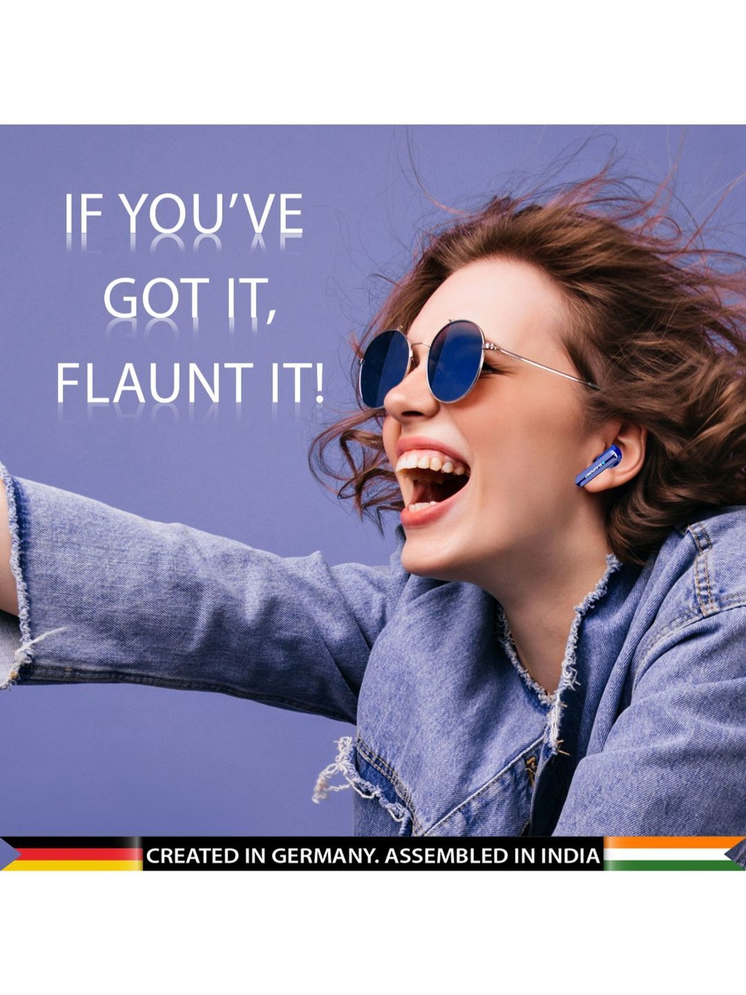 Blaupunkt BTW12 Khrome Bassbuds with 30H Playtime & Turbovolt Charging (Blue, True Wireless)