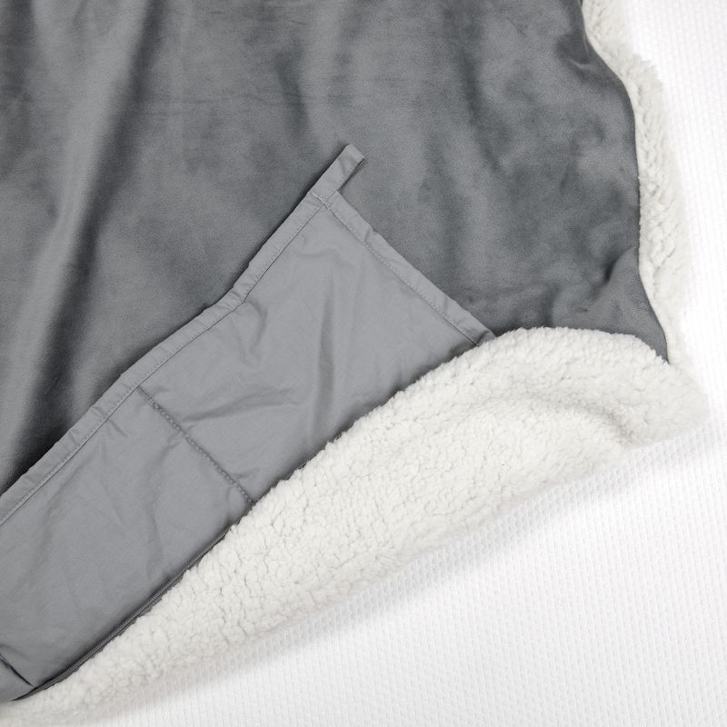 SensorPEDIC 15lb. Serenity Weighted Blanket with Removable Cover with Sherpa and Plush Fabrics