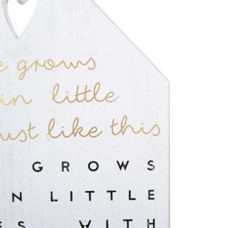 Love Grows Plaque Whitewashed Wood Finish Black - New View