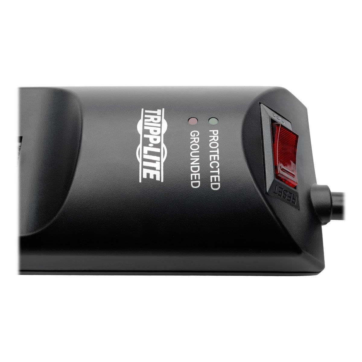 Tripp Lite TAA Compliant  7 Outlet Surge Protector Power Strip, 7ft Cord, Right Angle Plug, & $75,000 INSURANCE (SUPER7BTAA)