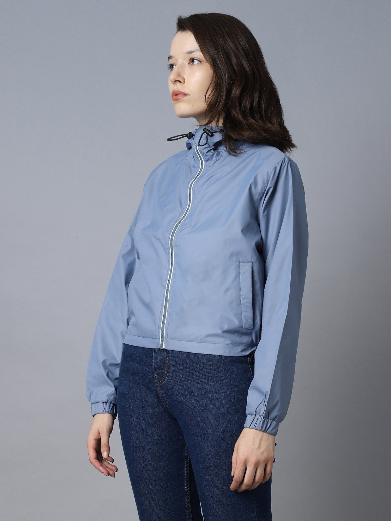 High Star Grey Polyester Regular Fit Sports Jacket