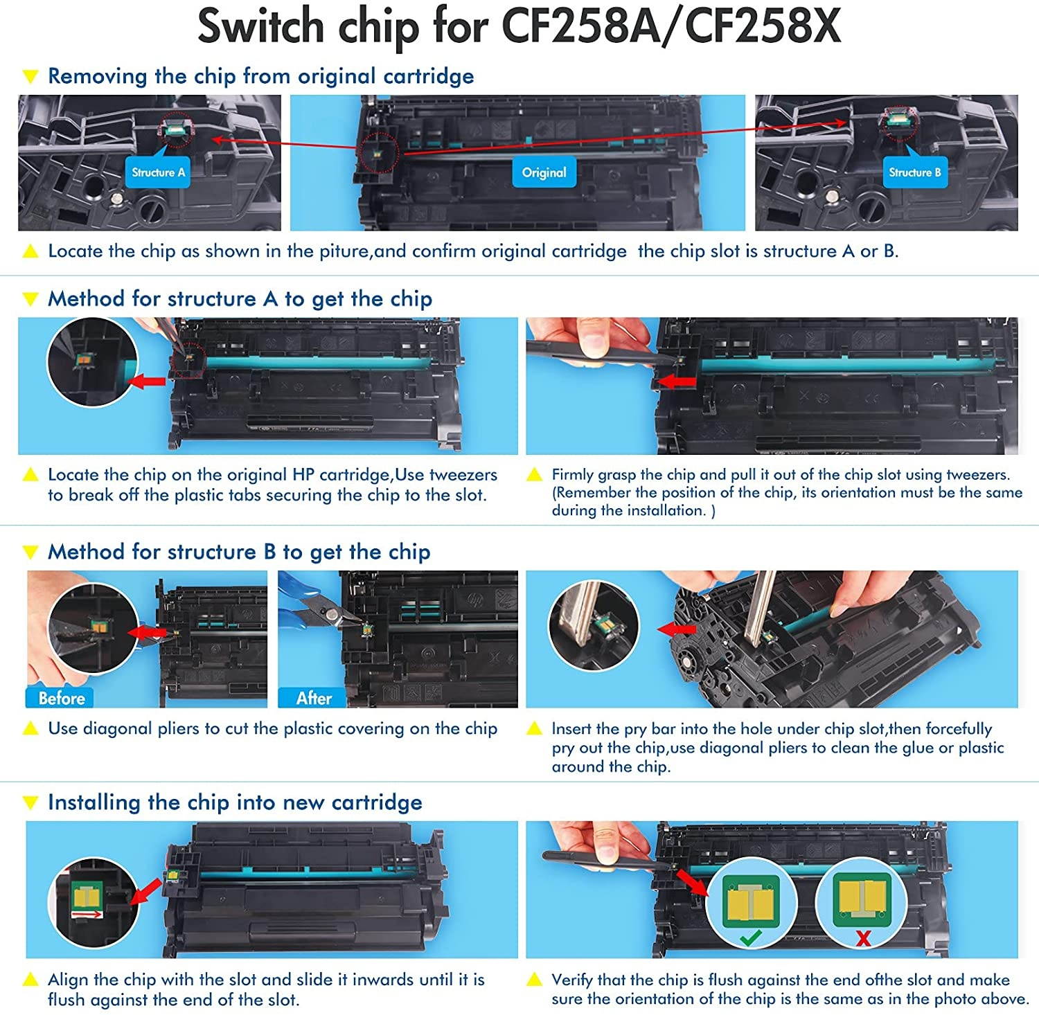 TRUE IMAGE Compatible Toner Cartridge Replacement for HP 58A CF258A CF258X 58X HP Laserjet Pro MFP M428fdw M404dn M404n M404dw M428fdn M428dw M404 M428 Printer Ink (Black, 1-Pack)