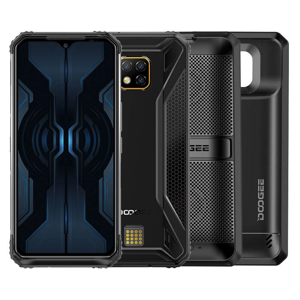DOOGEE S95 PRO 8+256GB Rugged Smartphone Unlocked Outdoor 4G, Helio P90 Phones Dual SIM, Android 9.0 IP68 Waterproof, 48+8+8+16MP AI Cameras, 6.3 inch, 5150mAh+3500mAh, GPS/NFC/Wireless Charge