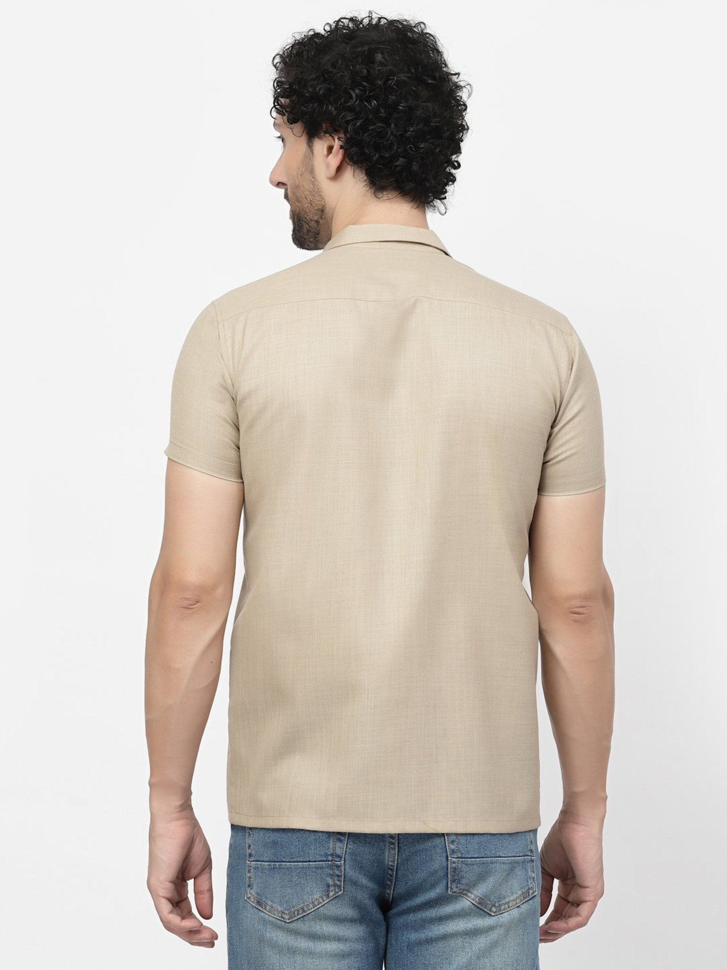 Lela Beige Regular Fit Shirt