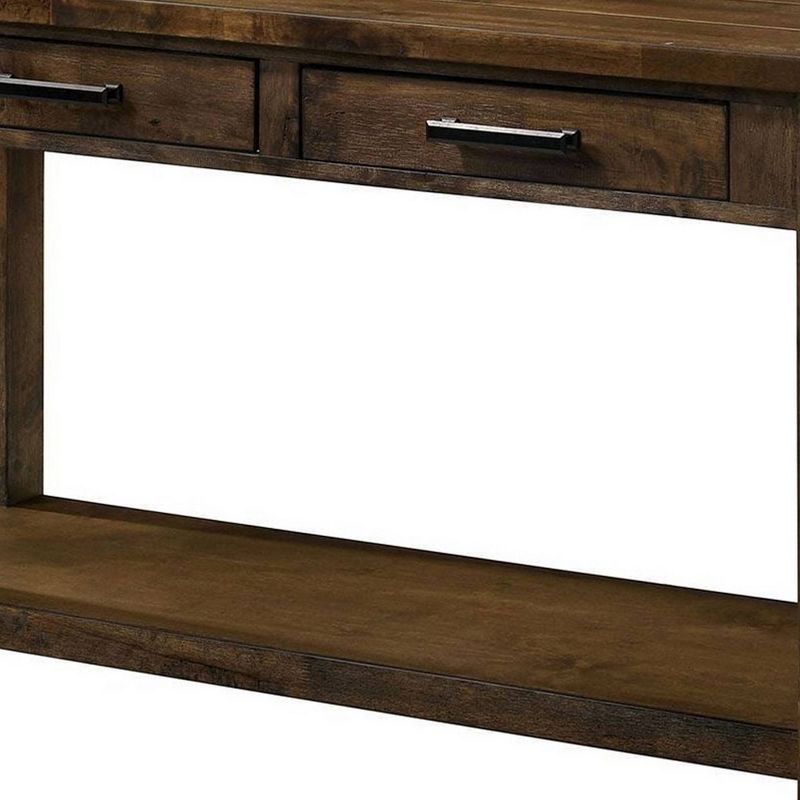 Valeri Modern Flared Glass Top Sofa Table Satin Plated - HOMES: Inside + Out