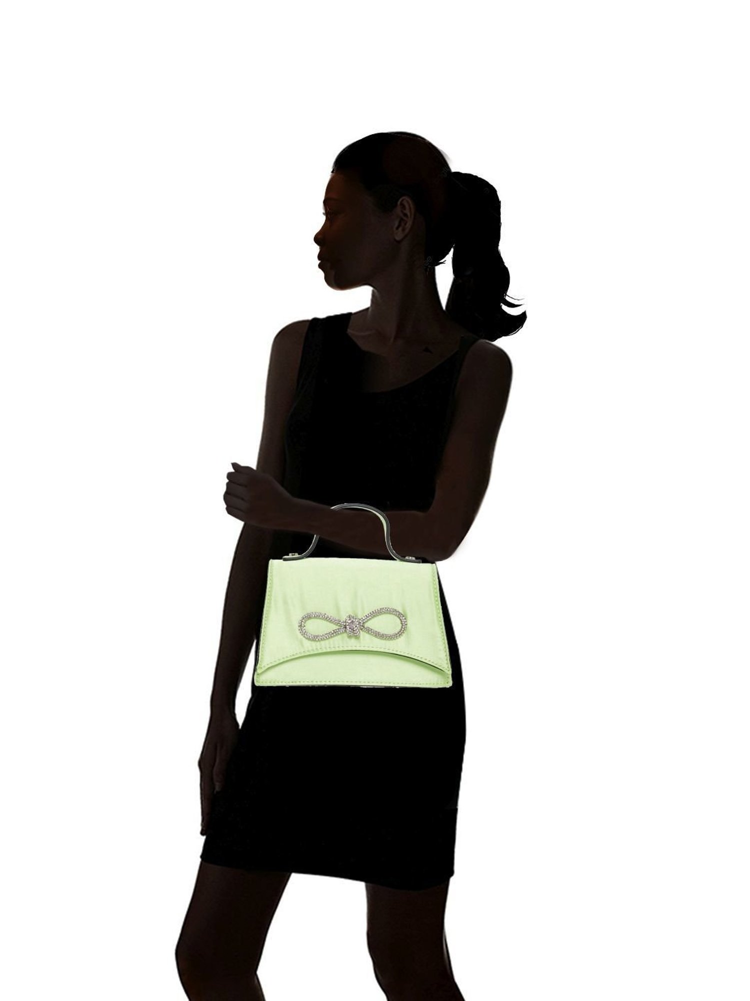 Aldo Bright Green Solid Medium Satchel Handbag