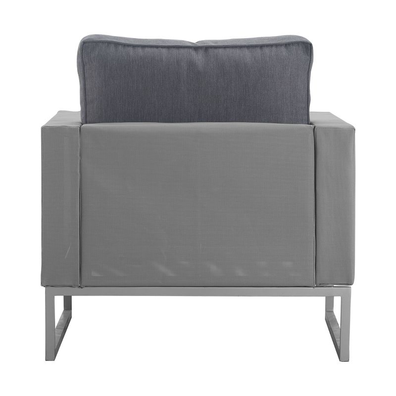 Tropez Mesh Outdoor Arm Chair - French Gray - Adore Decor