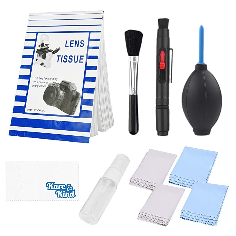 amp Kind Camera Lens Cleaning Kit 2in1 Lens Cleaning Pen Air Blower Cleaning Brush Empty Reusable Spray Bottle Lens Cleaning Paper Tissue 50 Sheets Microfiber Cloths for Camera Lenses