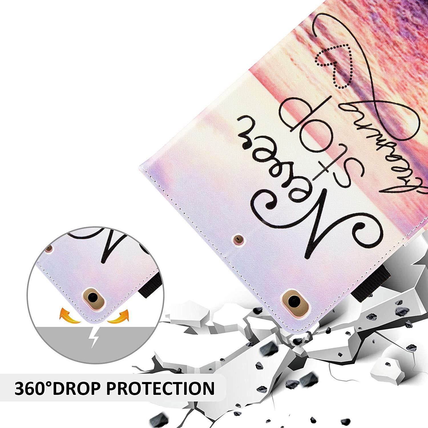 iPad Mini Case, iPad Mini 2/3 Case, Dteck(TM) Cartoon Cute Flip Folio Stand PU Leather Case with Cards Slots Full Body Protective Magnetic Cover for Apple iPad Mini 3 2 1 (01 Never Stop)