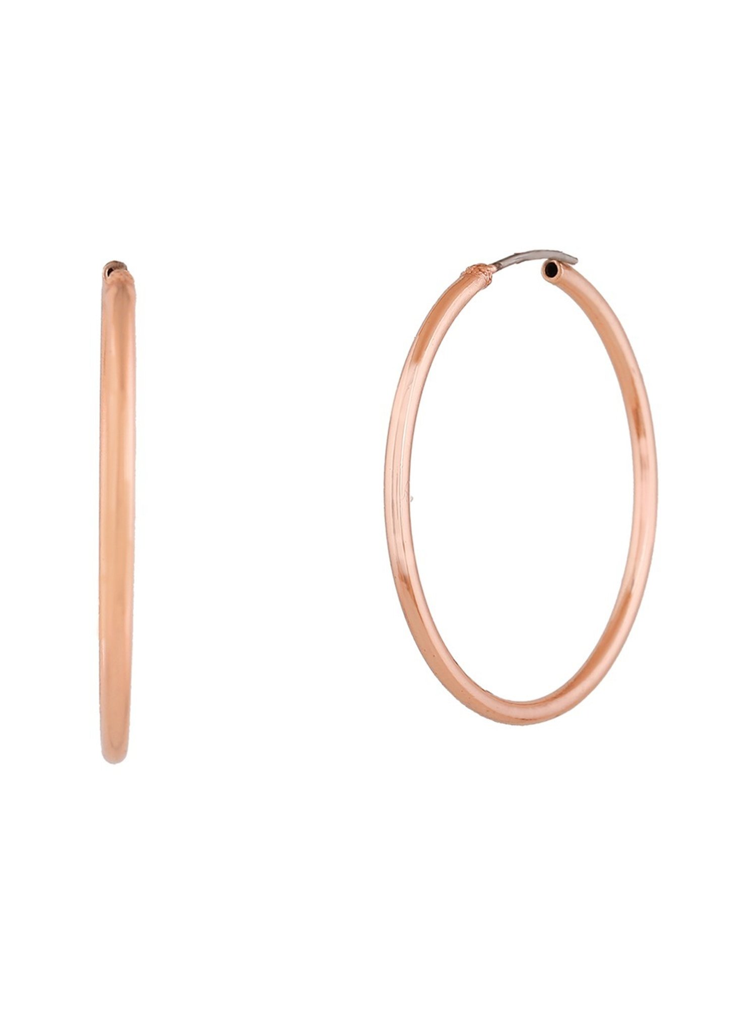 Estele Rose Gold-Plated Trendy Hoop Earrings