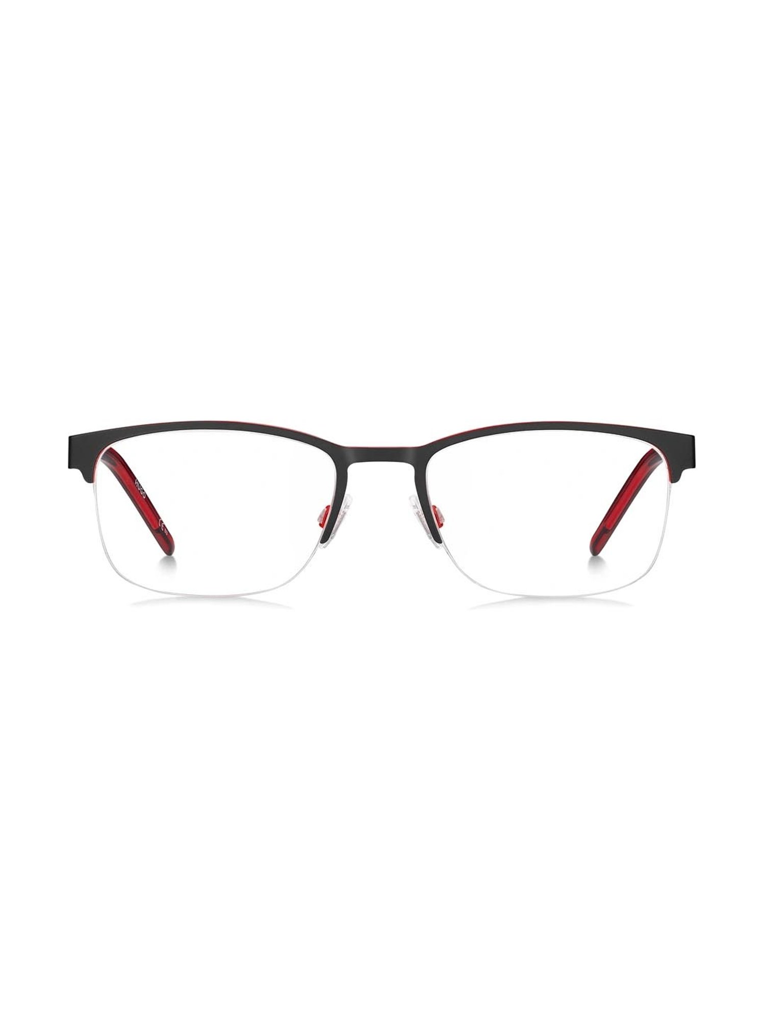 HUGO Black Rectangular Eye Frames for Men