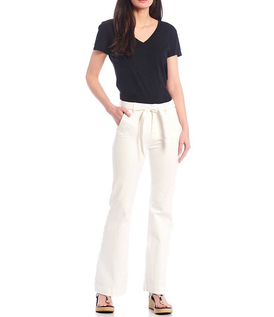 JEN7 by 7 for All Mankind Tailorless Belted High Rise Trouser Jeans