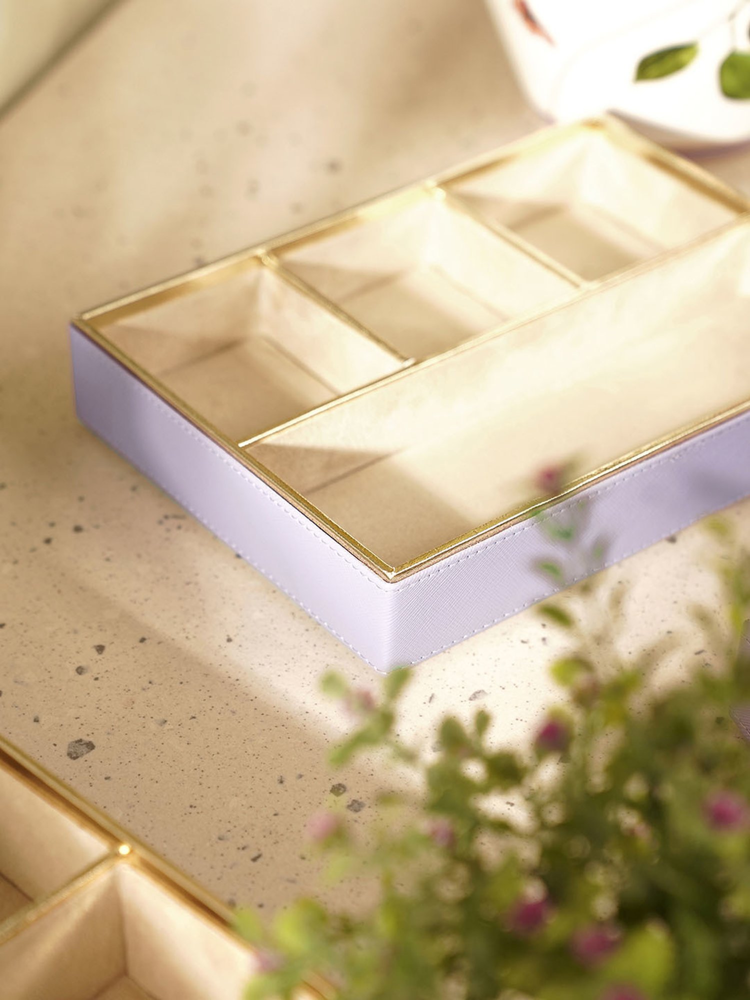 Pure Home and Living Purple Faux Leather Organisers