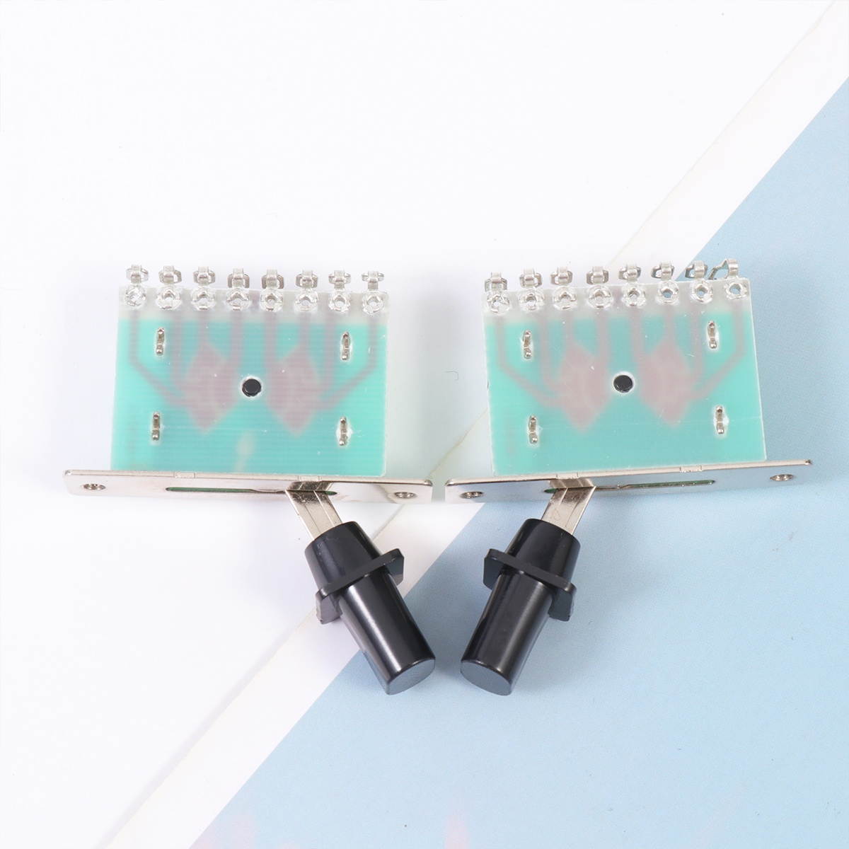 2PCS Guitar 3-Gear Pickup Switch Replacement Switch Button for Type Guitar (Silver)
