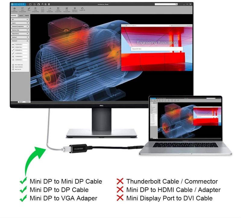 USB C to Mini DisplayPort Adapter SILEBING09 USB C(Thunderbolt 3) to Mini DP Adaptor 4K@60Hz USB 3.1 Type-C to Mini DP Adapter for iPad Pro 2018 MacBook 2017 Samsung S10(No Thunderbolt 2)