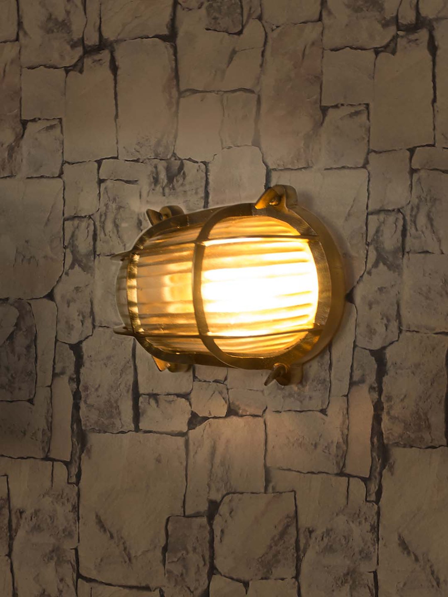 Fos Lighting Gold Nautical Steampunk Bulkhead Sconce Light Fixture (Bulb not included) - Set of 1