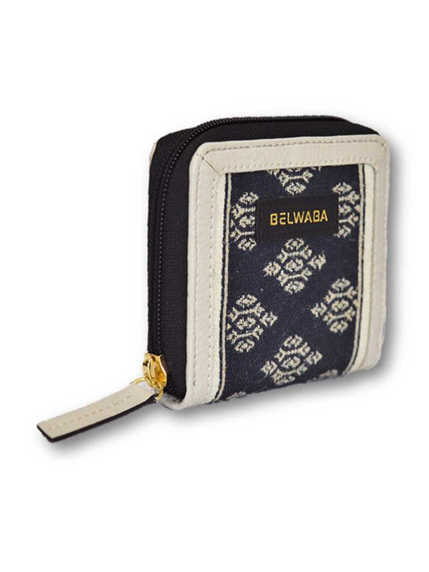 BELWABA Navy Blue Printed Wallet for Women