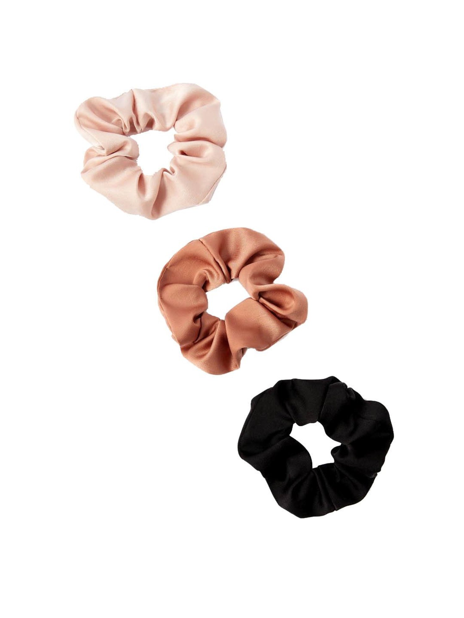 Accessorize London Multicolor Solid Hair Scrunchies Pack of 3