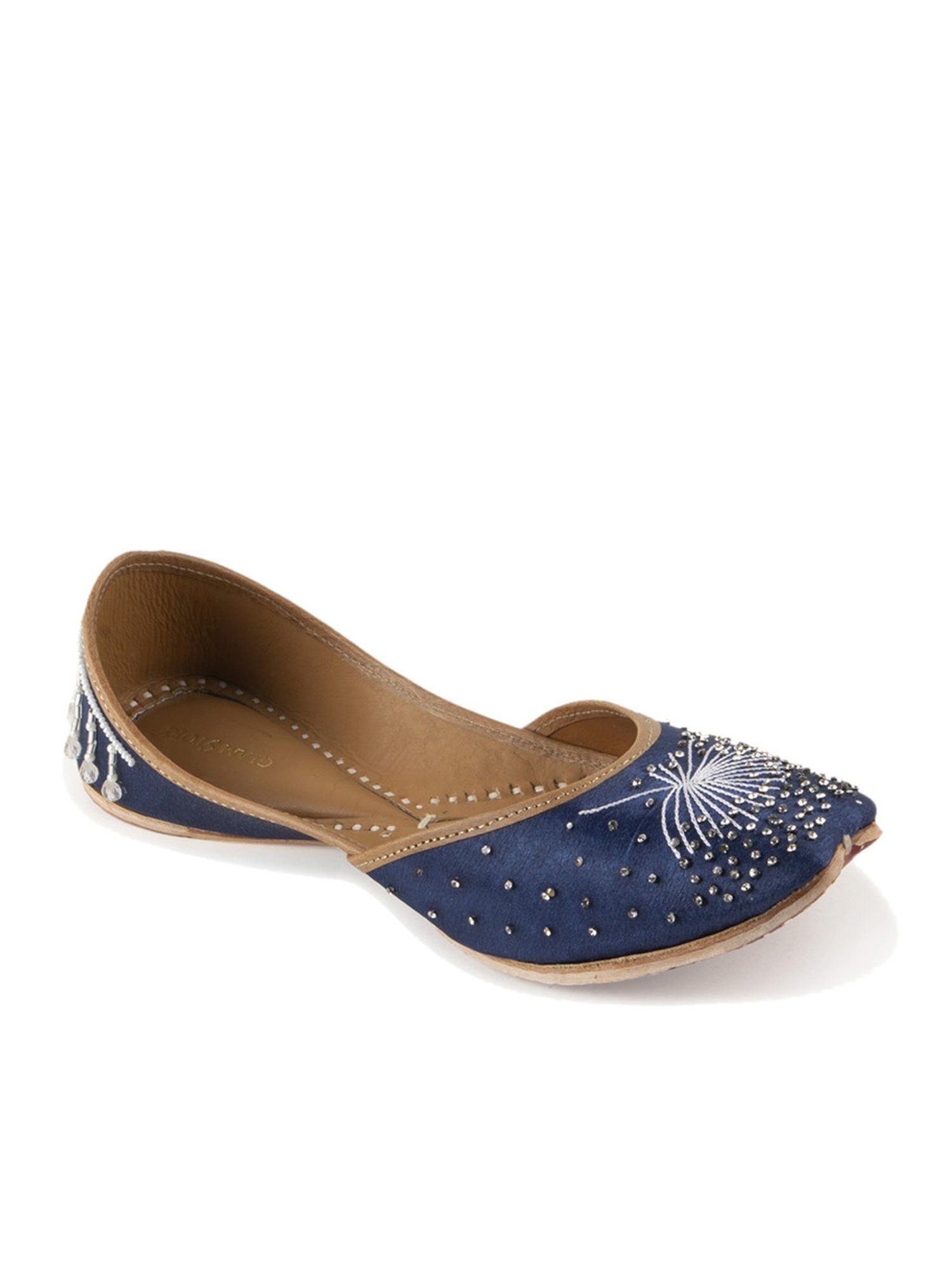 Glam Story Women's Blue Ethnic Juttis