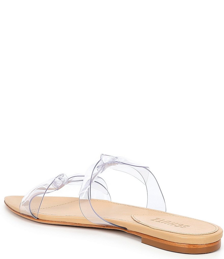 Schutz Jollie Clear Bow Knot Slides