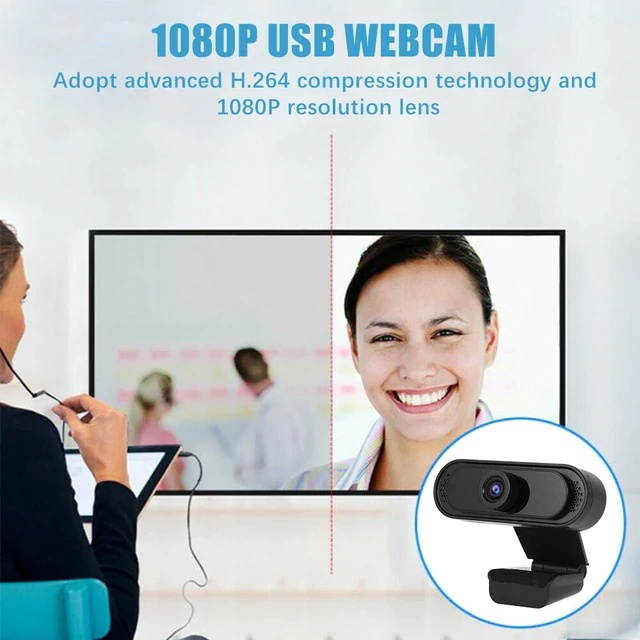1080P HD Webcam With Microphone Web Camera For Live Broadcast Video Calling Conferenc Online Class Web PC