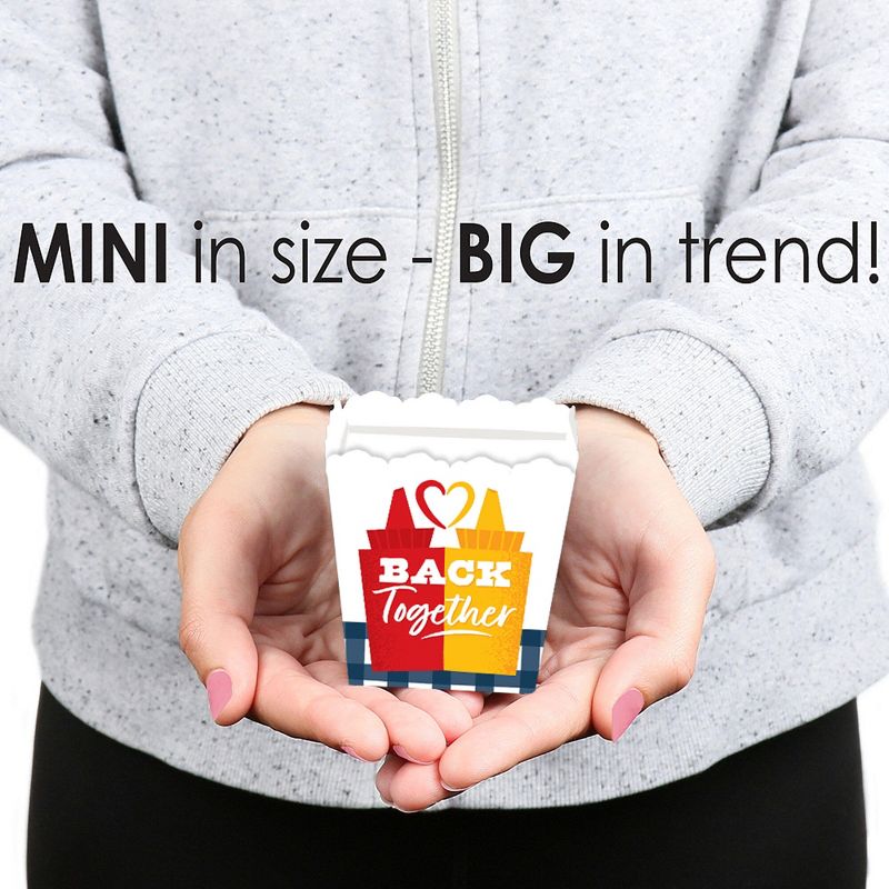 Big Dot of Happiness Missed You BBQ - Party Mini Favor Boxes - Backyard Summer Picnic Party Treat Candy Boxes - Set of 12