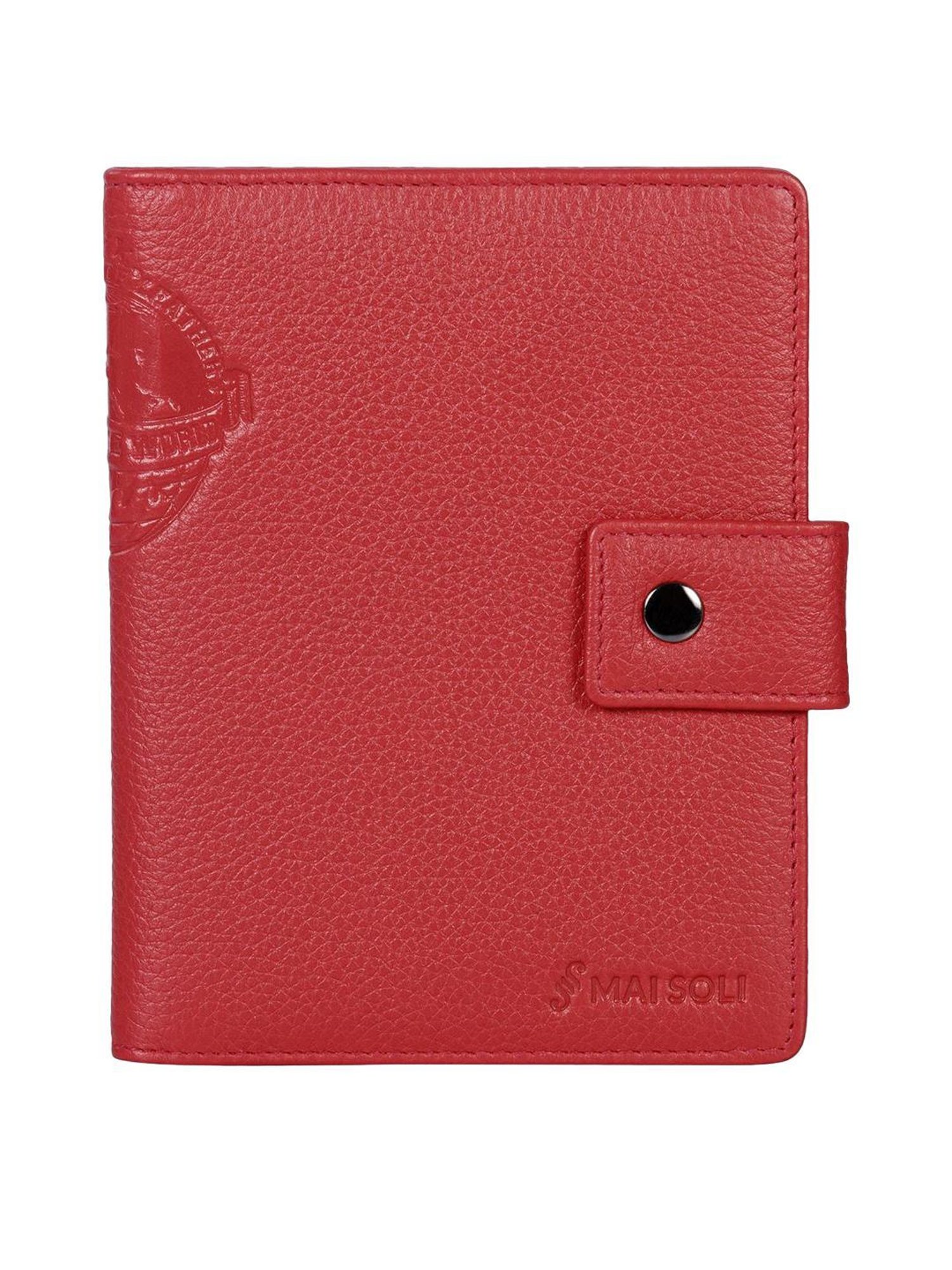 Mai Soli Gypsy Red Formal Leather Passport Wallet for Unisex