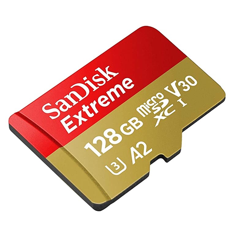 128GB SDXC Micro Extreme Memory Card Works with DJI Osmo Pocket Gimbal Camera 4K V30 Class 10 A2 UHSI SDSQXA1128GGN6MN Bundle with 1 Everything But Stromboli 30 Card Reader