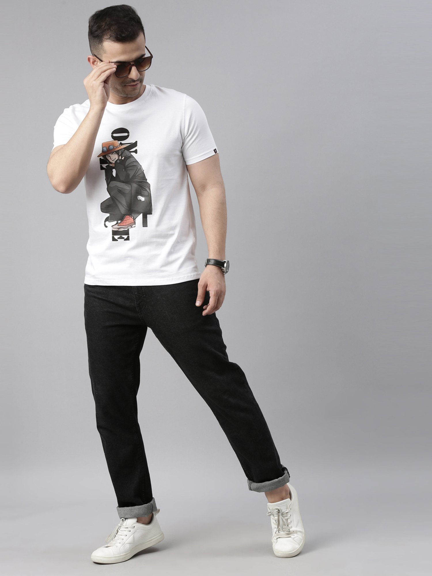 Bushirt White Cotton Crew T-Shirt