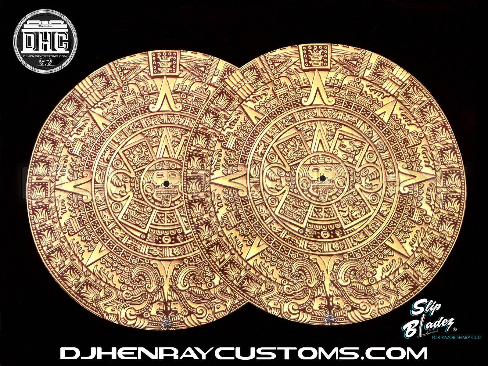 DHC AZTEC CAL SLIP BLADEZ scratch Dj Slipmats sl1200mk2 mk5 m3d m5g technics