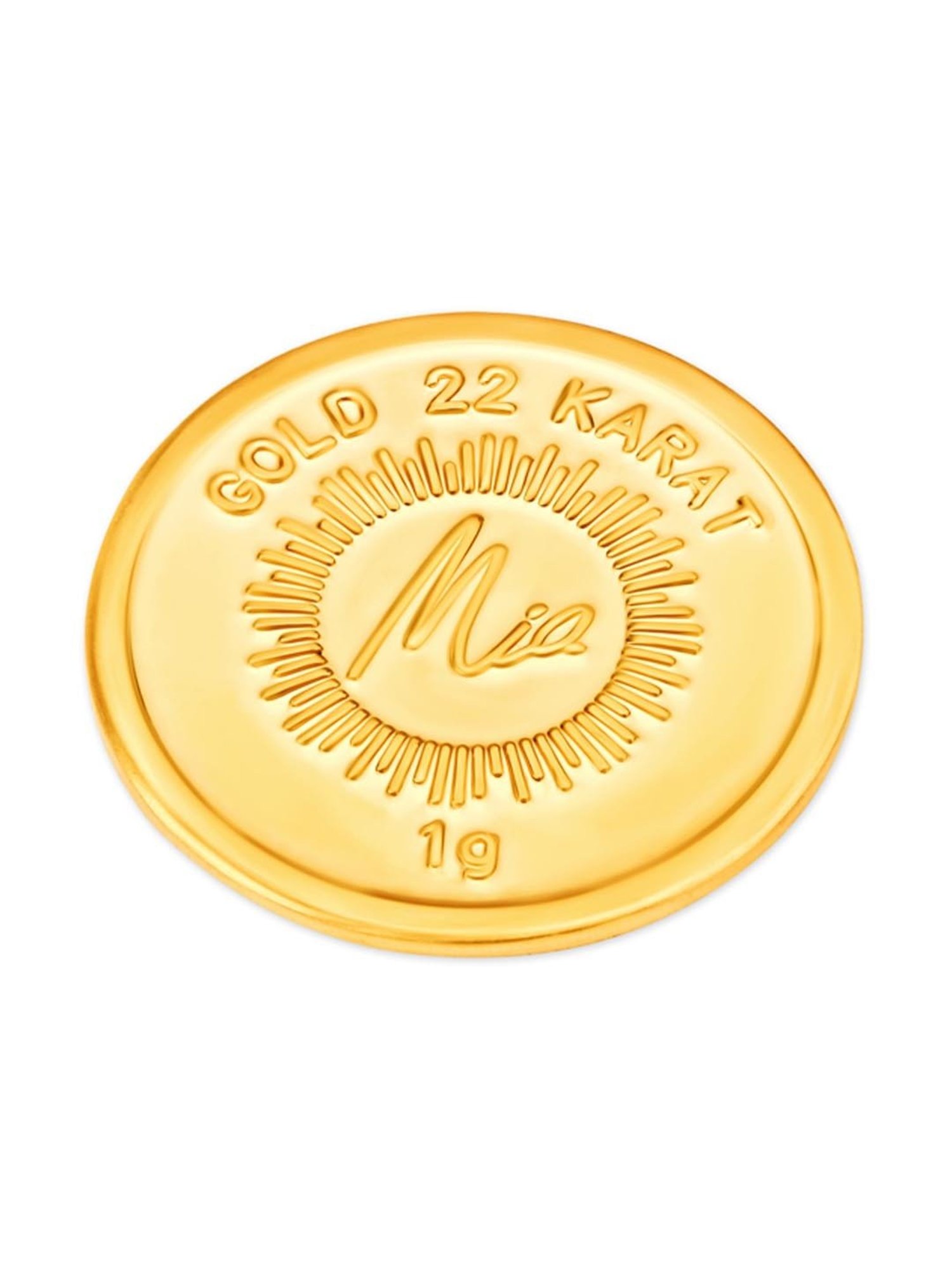 Mia by Tanishq Lotus 22k (916) 1gm Gold Coin