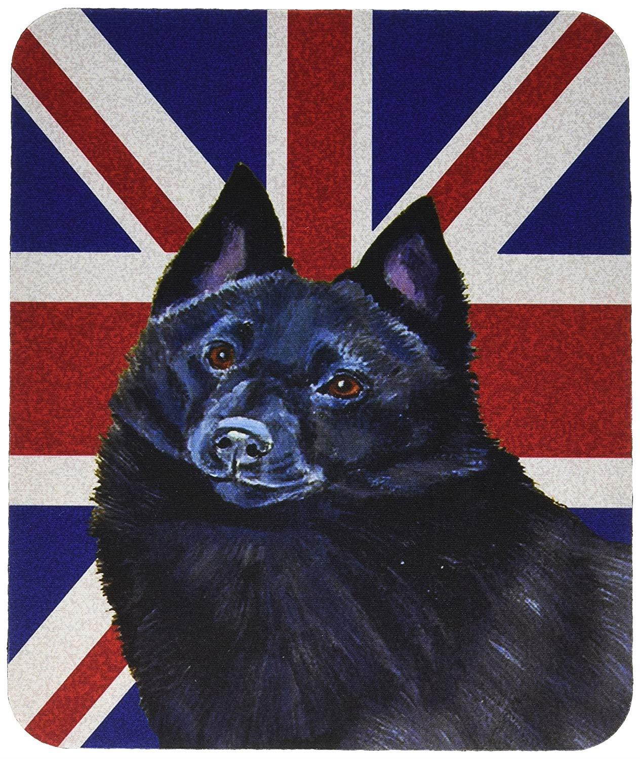 Caroline's Treasures Schipperke with English Union Jack British Flag Mouse Pad/Hot Pad/Trivet (LH9491MP)