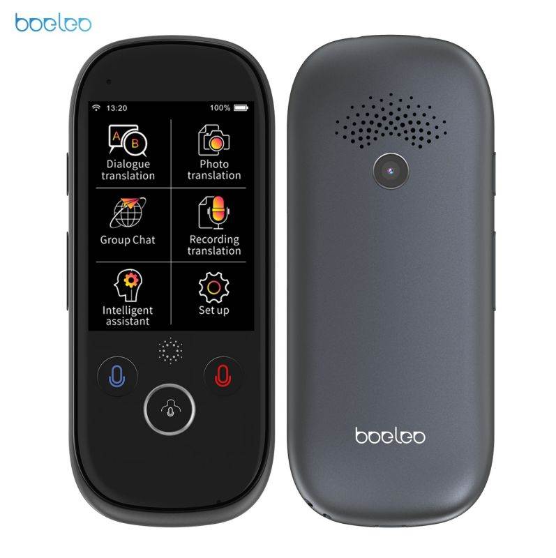 boeleo K1 Pro Smart Voice Translator Device with 2.4 Inch TouchScreen WiFi/Hotspot Connection/Offline Support 77 Languages Instant Two Way Translator Recording/Photo Camera Translation Portable for