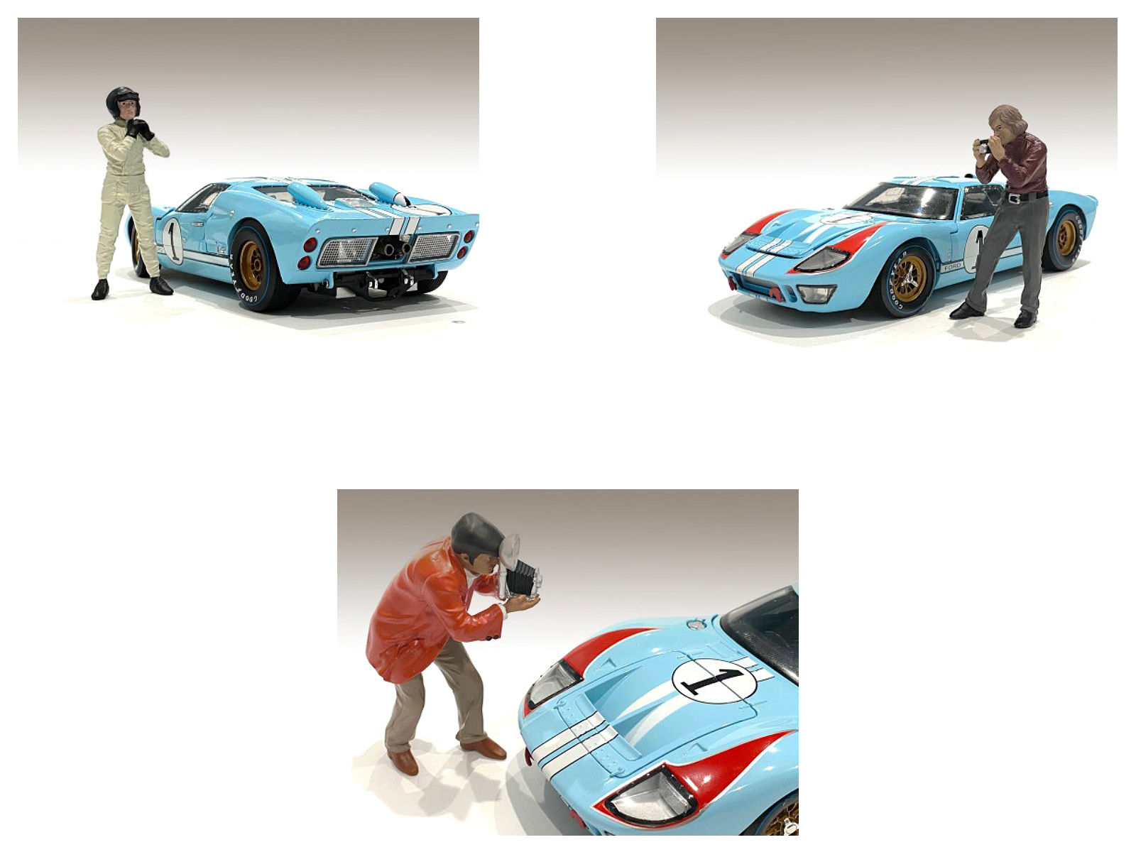 "Race Day 1" 6 piece Figurine Set for 1/18 Scale Models by American Diorama