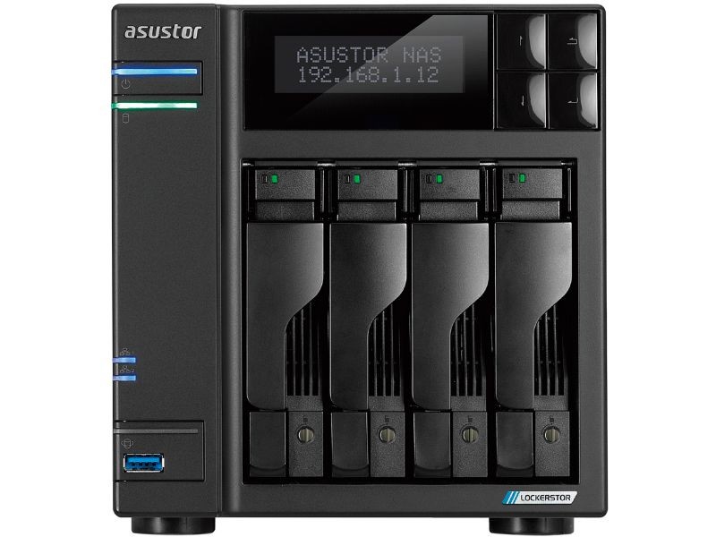 Asustor AS6604T 4Bay NAS Intel Gemini Lake -Refresh Quad-Core 4GB DDR4 SODIMM M.2 Slots Network Attached Storage