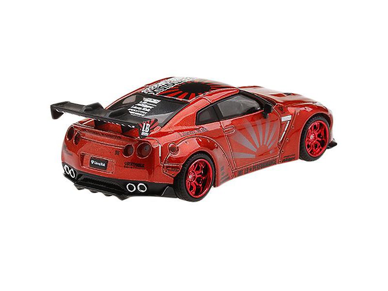 Nissan GT-R (R35) Type 1 LB Works "LibertyWalk" Candy Red Met. Ltd Ed 3600 pcs 1/64 Diecast Car by True Scale Miniatures