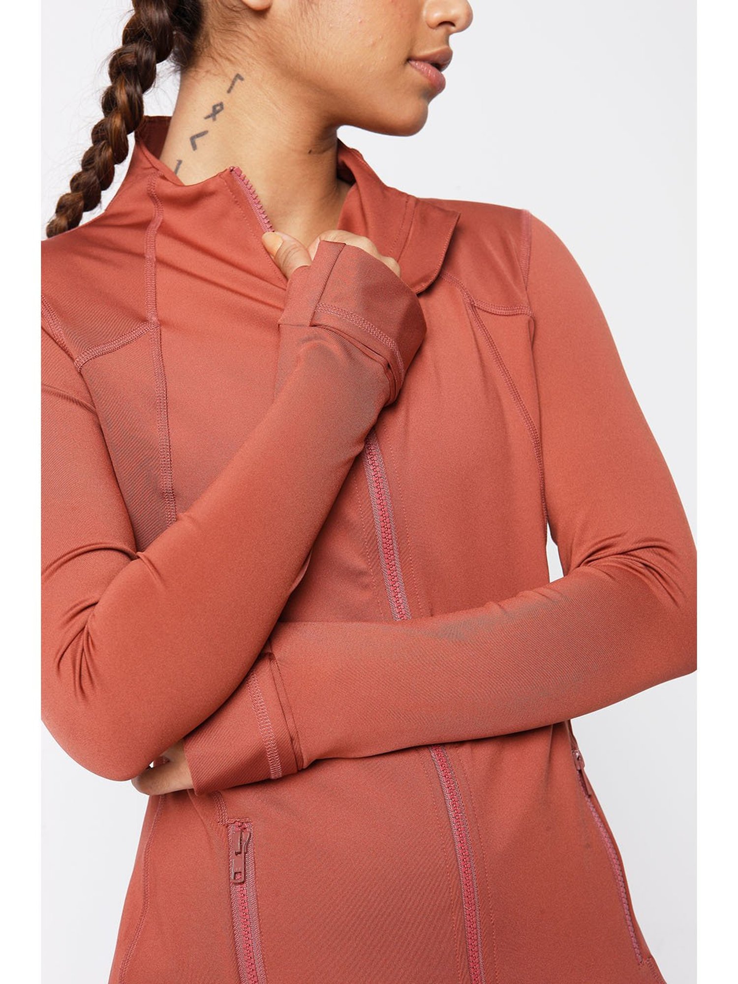 SILVERTRAQ Rust Relaxed Fit Sports Jacket