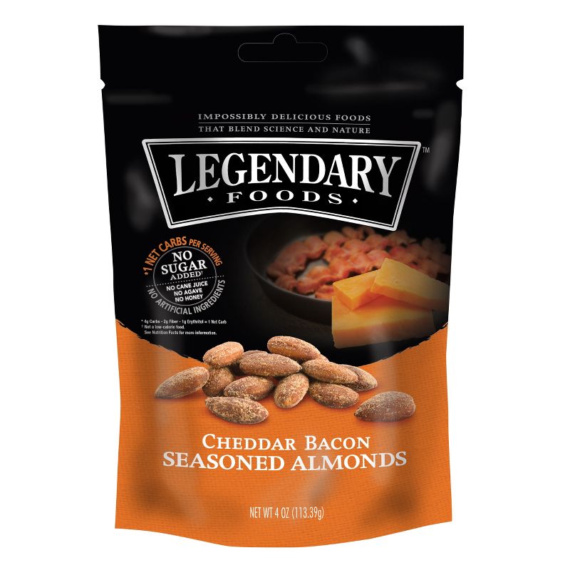 Legendary Foods Cheddar Bacon Seasoned Almonds - 4oz