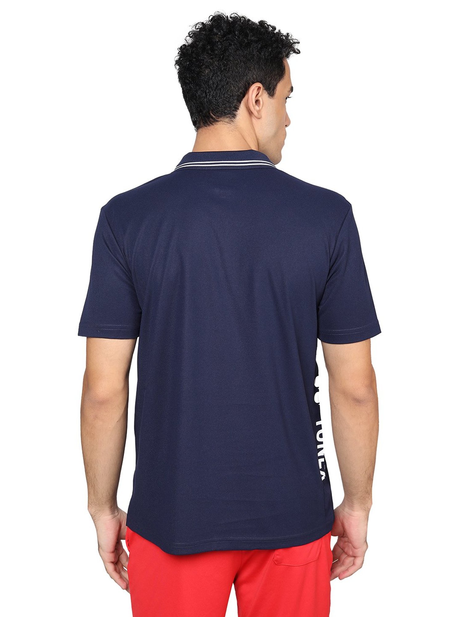 Yonex Navy Regular Fit Badminton Polo T-Shirt