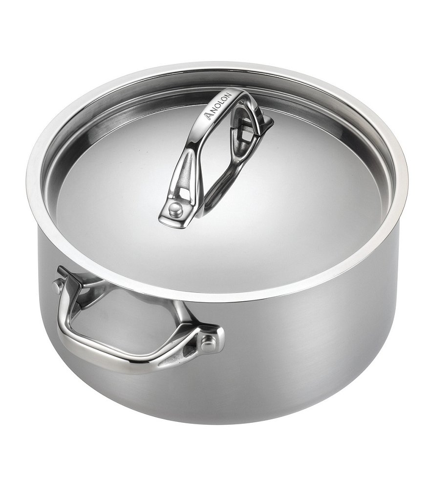 Anolon Tri-Ply Clad Stainless Steel Covered Saucepot