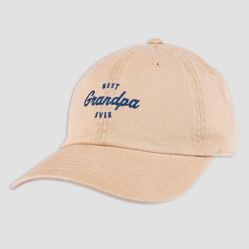 Wemco Men's Father's Day Best Grandpa Ever Baseball Hat - Khaki One Size