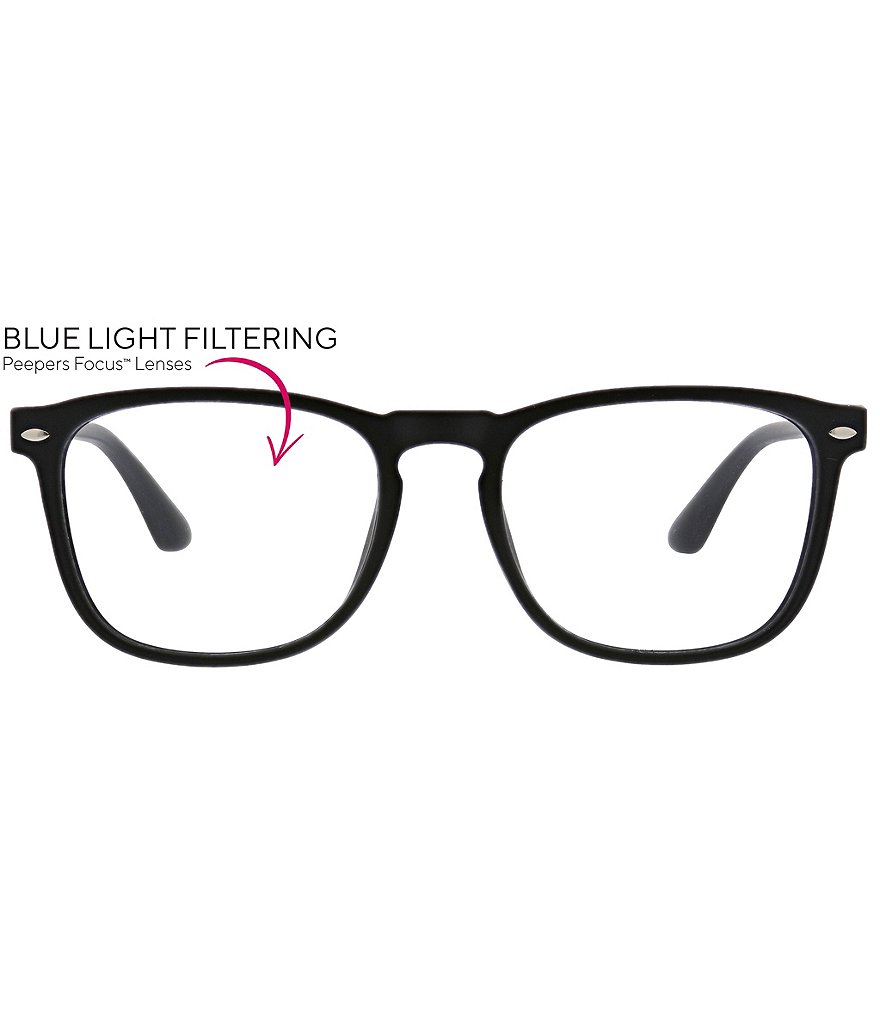 Peepers Men's Dylan Blue Light Reader Glasses