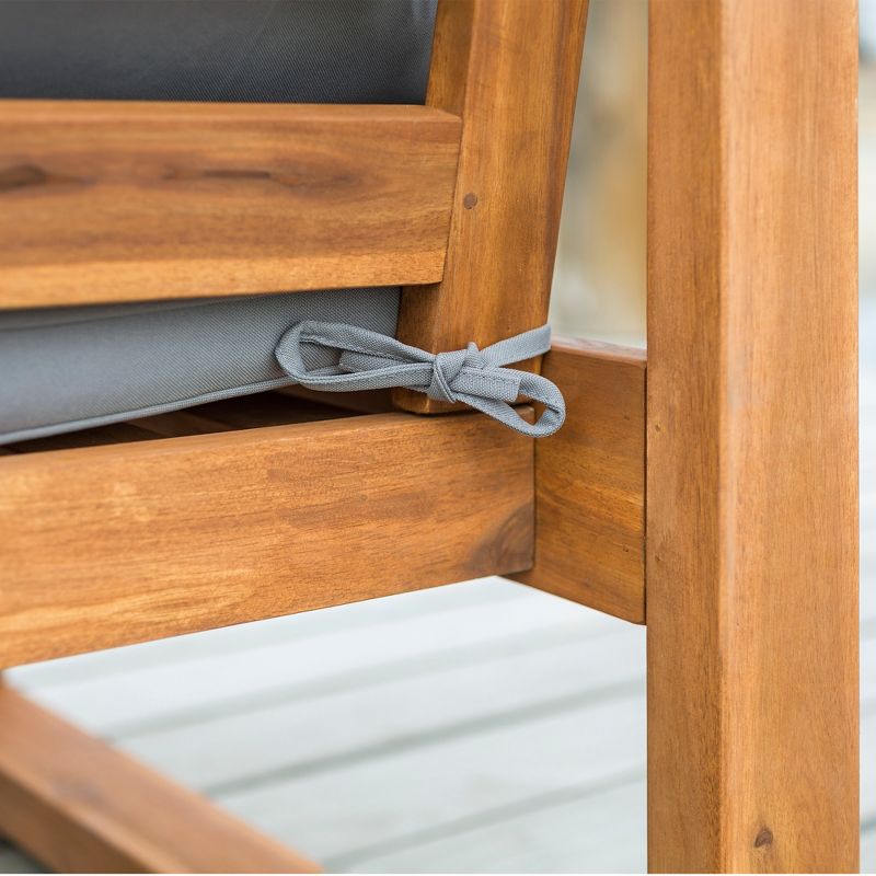 Open Side Love Seat with Cushions Brown - Saracina Home