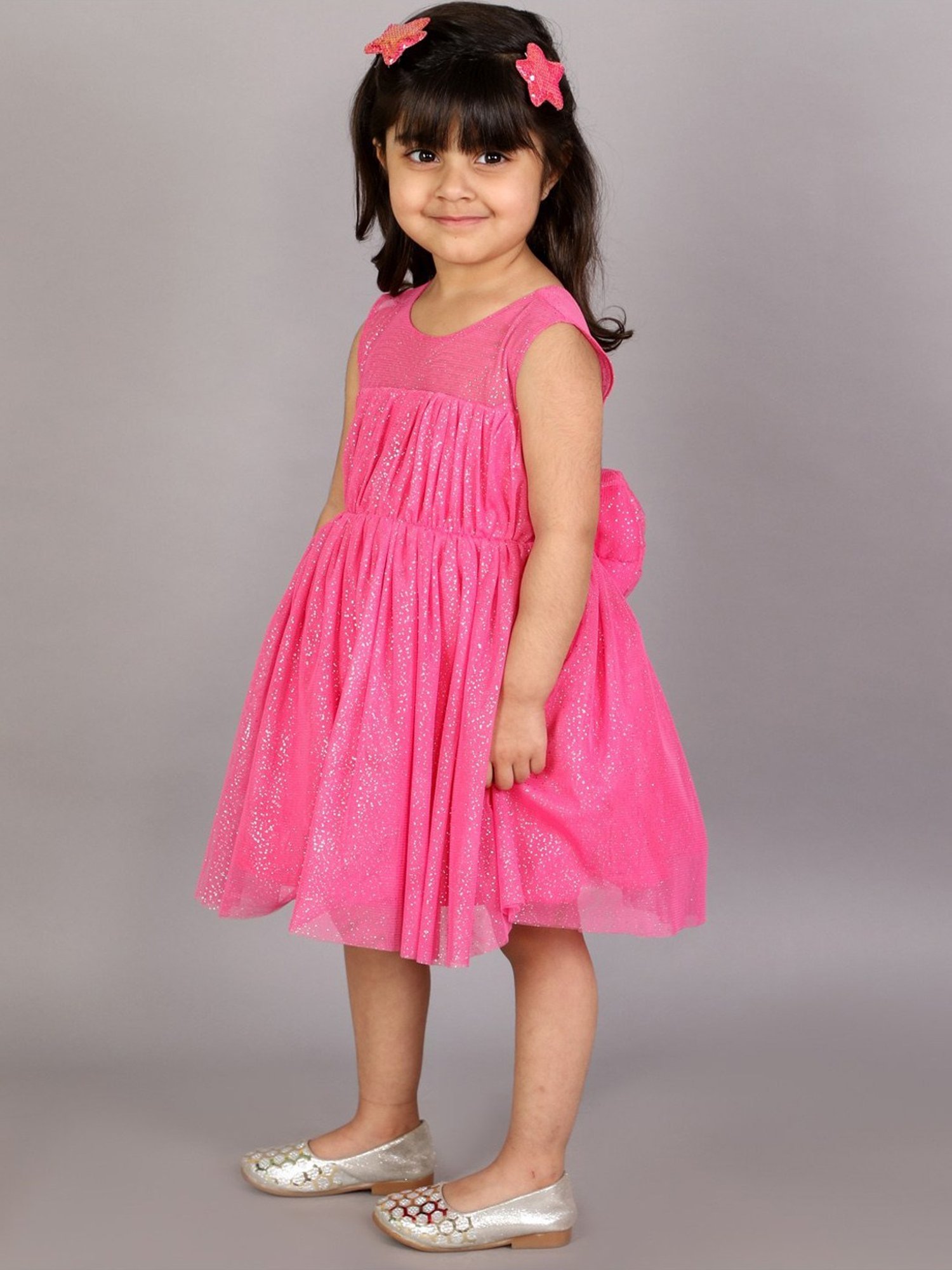 KidsDew Pink Embellished Casual Dress