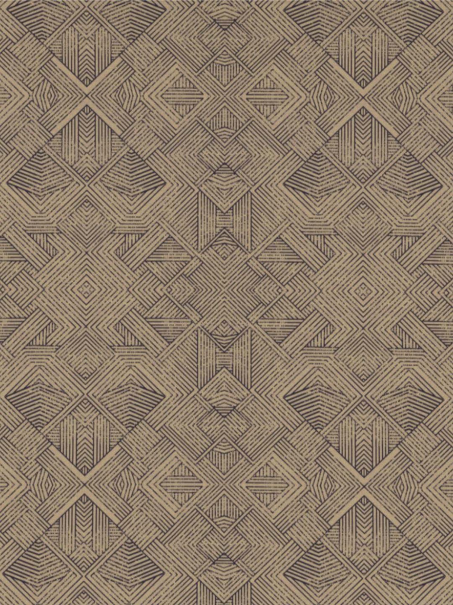 Spaces Geometric Brown 144 TC Cotton Single Quilt